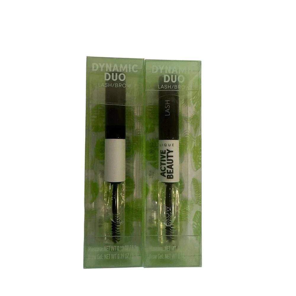 2 Lique Active Beauty Dynamic Duo Black Lash/Brow Mascara & Clear Brow Gel 5ml